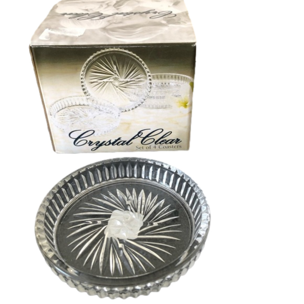 Fifth Avenue Crystal Coasters, 4, NIB